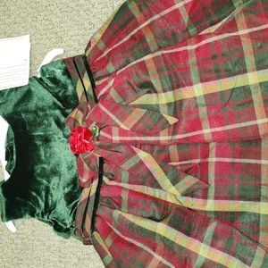 NWT Girls Holiday Dress With Velvet Bodice